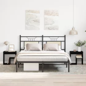    2 db Éjjeli szekrény Fekete Tölgy 40x30x40 cm Mérnöki fa