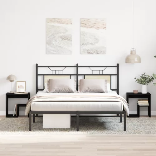  2 db Éjjeli szekrény Fekete Tölgy 40x30x40 cm Mérnöki fa