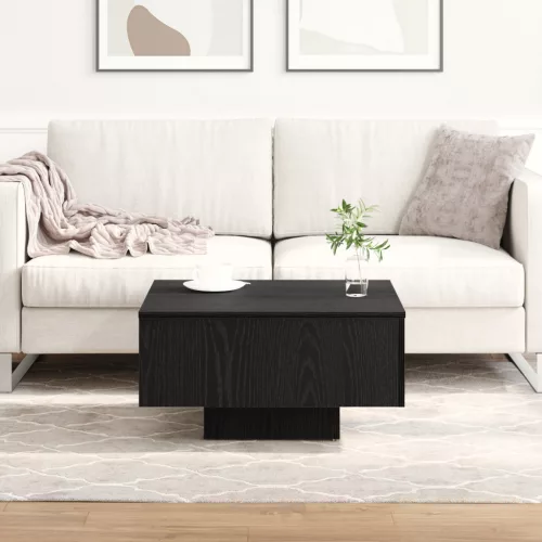  Kávézóasztal Fekete Tölgy 60x60x31,5 cm Mérnöki Fa