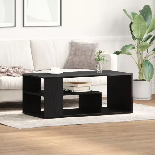  Fekete Tölgy Kávéasztal 100x50x40 cm Fényes Fa