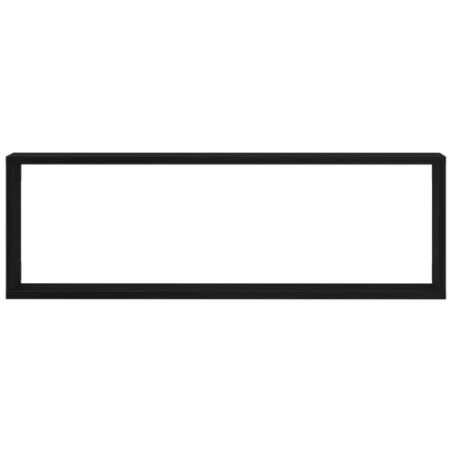  Fali Polcok - 2 db-os Szett, Fekete tölgy, 80x15x26 cm, Műszaki fából készült