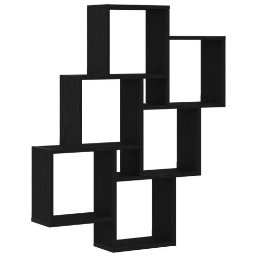  Fali Szekrény Fekete Tölgy 78x15x92 cm Műanyag Fa