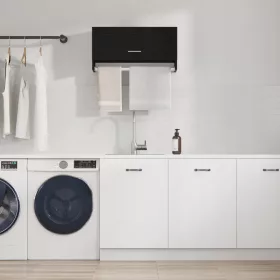  Fekete Tölgy Szekrény 70x32,5x35 cm Lemezelt Fa