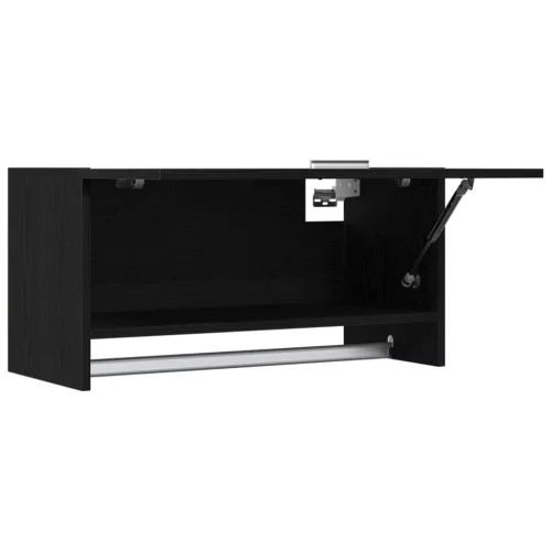  Fekete Tölgy Szekrény 70x32,5x35 cm Lemezelt Fa