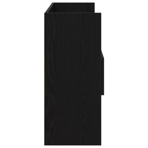  Oldalszekrény Fekete Tölgy 105x30x70 cm Műanyag Fa