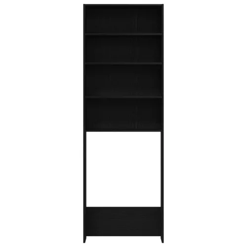  Mosógép Szekrény Fekete tölgy 64x24x190 cm Mérnök Fa