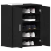  Cipőszekrény Fekete Tölgy 60x35x70 cm Műgyanta