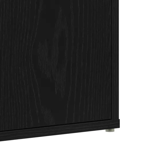  Cipőszekrény Fekete Tölgy 60x35x70 cm Műgyanta