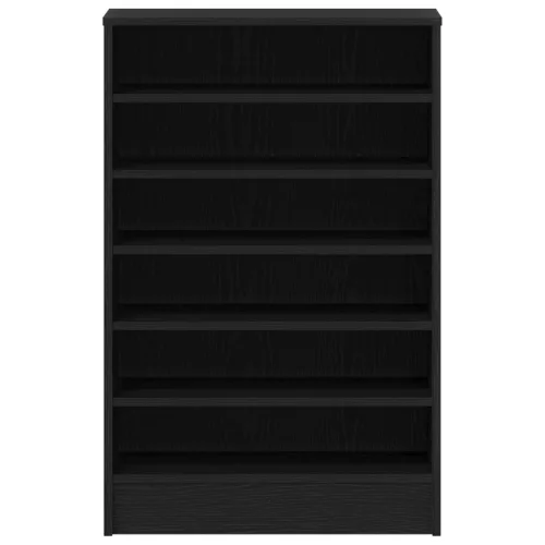  Cipőtároló Fekete Tölgy 60x35x92 cm Műgyanta