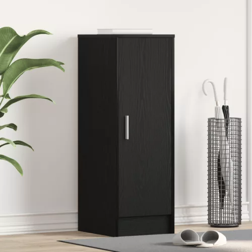  Cipőszekrény Fekete Tölgy 32x35x92 cm Mérnöki Fa