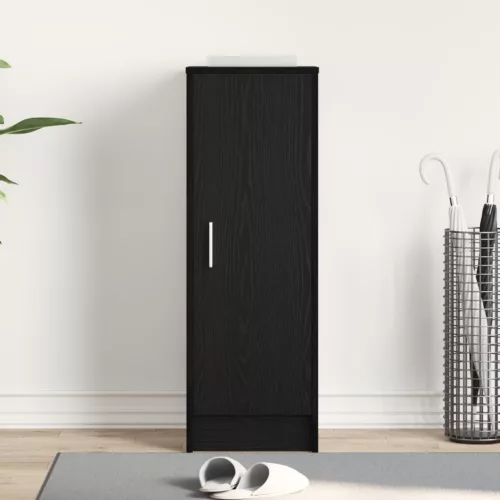  Cipőszekrény Fekete Tölgy 32x35x92 cm Mérnöki Fa