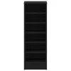  Cipőszekrény Fekete Tölgy 31,5x35x90 cm Mérnöki Fa