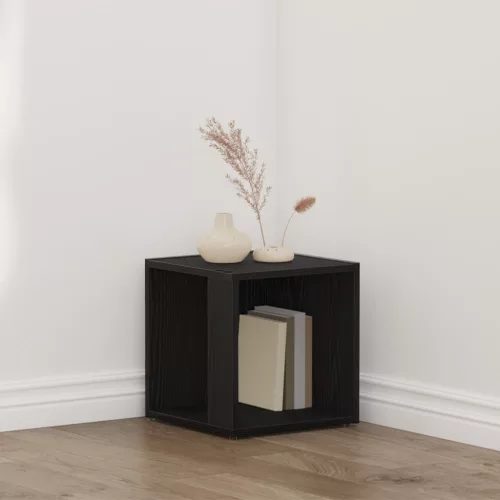  Oldal Asztal Fekete Tölgy 33x33x34,5 cm Műszaki Fa