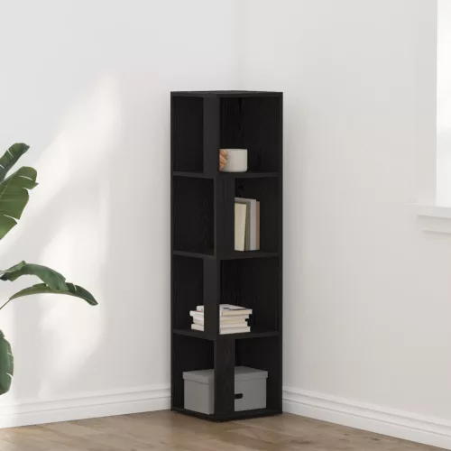  Fekete Tölgy Könyvespolc 33x33x132 cm Mérnöki Fa