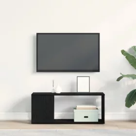 TV állvány, fehér, 80x24x32 cm, mérnöki fa