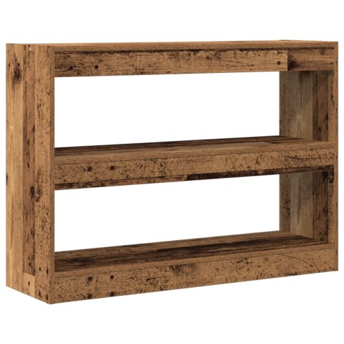  Könyvespolc / Szobaelválasztó Régi Fa, 100x30x72 cm, Mérnöki Fából Készült