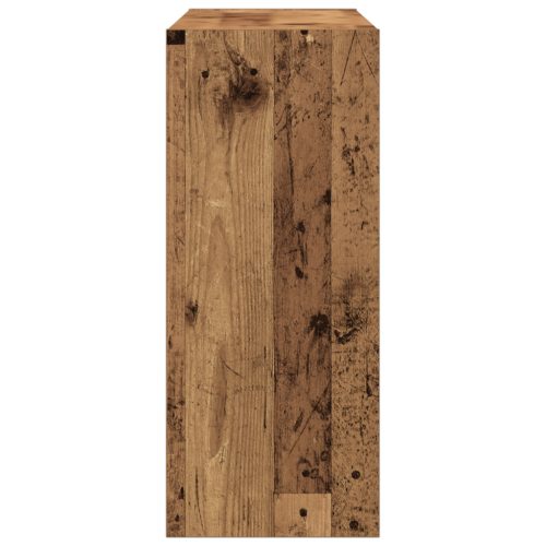  Könyvespolc / Szobaelválasztó Régi Fa, 100x30x72 cm, Mérnöki Fából Készült