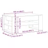  Dohányzóasztal Musta tammi 102 x 55 x 45 cm Faanyag