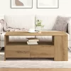  Dohányzóasztal - Kézműves tölgy - 102x55x43.5 cm - Mérnök fatömbből készült
