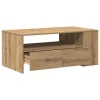  Dohányzóasztal - Kézműves tölgy - 102x55x43.5 cm - Mérnök fatömbből készült