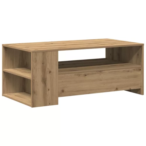  Dohányzóasztal - Kézműves tölgy - 102x55x43.5 cm - Mérnök fatömbből készült