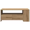  Dohányzóasztal - Kézműves tölgy - 102x55x43.5 cm - Mérnök fatömbből készült