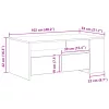  Dohányzóasztal - Kézműves tölgy - 102x55x43.5 cm - Mérnök fatömbből készült