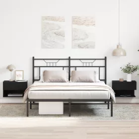  Fali Éjjeli Szekrények (2 db) - Fekete Fából készült