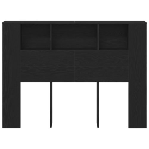  Fekete Tölgy Fejtámla Szekrény - 140x19x104,5 cm - Mérnöki Fából Készült