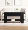  Fekete Tölgy Kávézóasztal - 101x49x52 cm Műanyagból készült