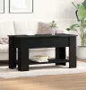  Fekete Tölgy Kávézóasztal - 101x49x52 cm Műanyagból készült