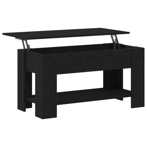  Fekete Tölgy Kávézóasztal - 101x49x52 cm Műanyagból készült
