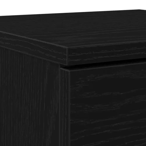  Oldalszekrény Fekete Tölgy 30x30x70 cm Iparilag Gyártott Fa