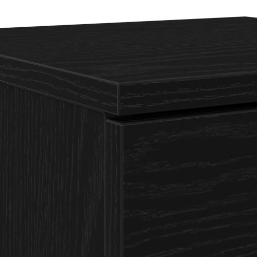  Fekete tölgy oldalpiece 30x30x70 cm Műgyantás fából készült