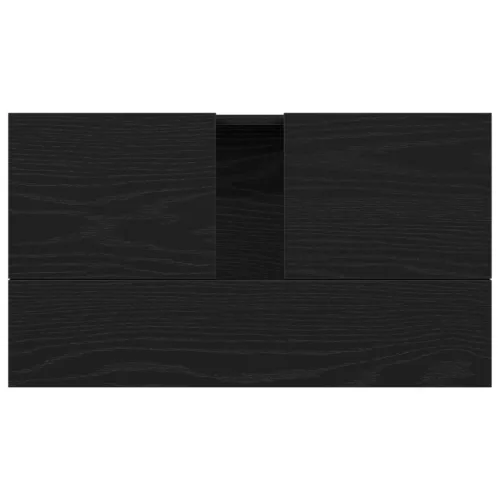  Mosdószekrény Fekete Tölgy 58x33x60 cm Műanyag