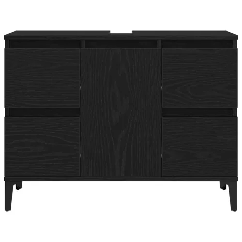  Fekete Tölgy Mosdókagyló Szekrény 80x33x60 cm Mérnöki Fa