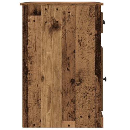  Íróasztal tárolóval Régi fa 50x115x75 cm Mérnöki fa