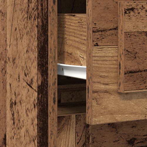  Íróasztal tárolóval Régi fa 50x115x75 cm Mérnöki fa