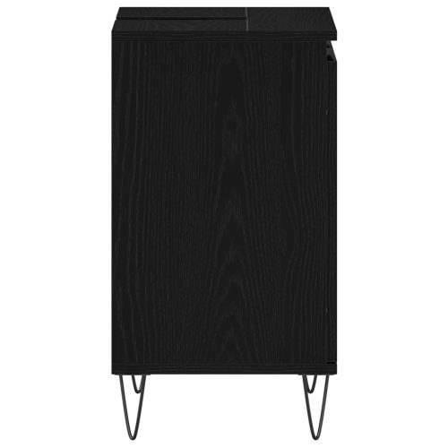  Fürdőszobai Mosdószekrény Fekete Tölgy 58x33x60 cm Mérnöki Fa