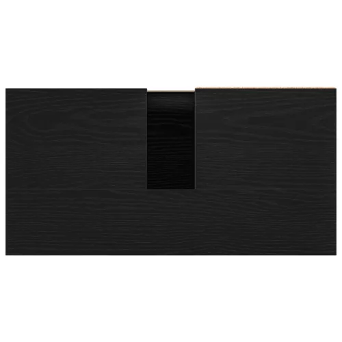  Fürdőszobai Mosdókagyló Szekrény Fekete Tölgy 65x33x60 cm Mérnöki Fa