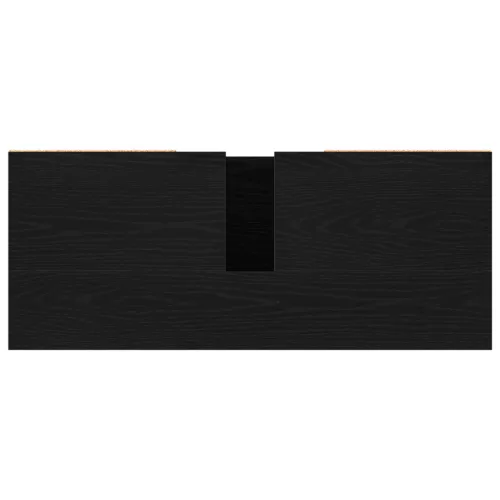  Fürdőszoba Mosdó Szekrény Fekete Tölgy 80x33x60 cm Mérnöki Fa