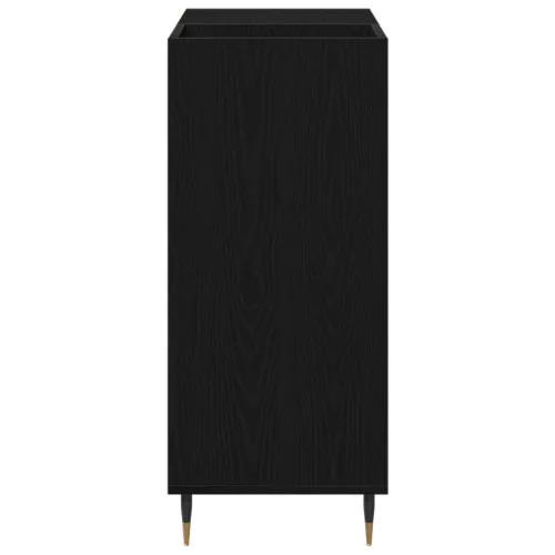  Rekeszszekrény Fekete Tölgy 84,5x38x89 cm Műgyanta