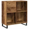  Hanglemez szekrény polcokkal Régi fa 84,5 x 38 x 89 cm Faanyag