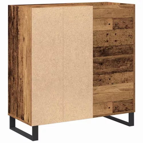  Hanglemez szekrény polcokkal Régi fa 84,5 x 38 x 89 cm Faanyag