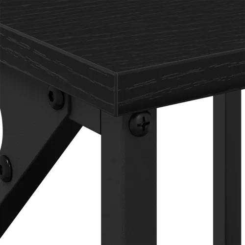  Éjjeli szekrények 2 db Fekete tölgyből 34x35,5x70 cm Mérnöki fa