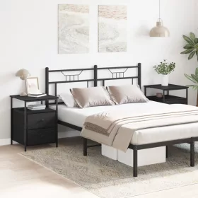  Éjjeli szekrények 2 db Fekete tölgy 44x45x60 cm Műanyag