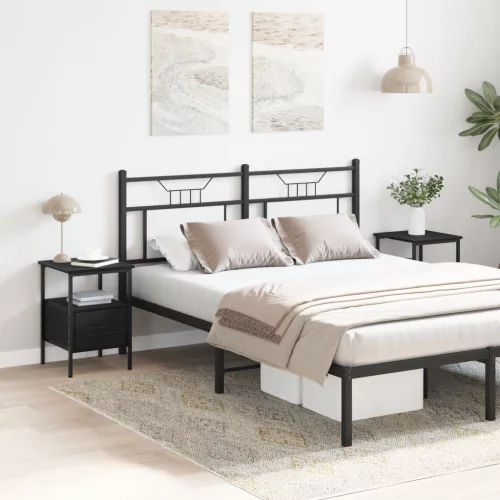  Éjjeli Szekrények 2 db Fekete Tölgy 34x36x50 cm Mérnöki Fa