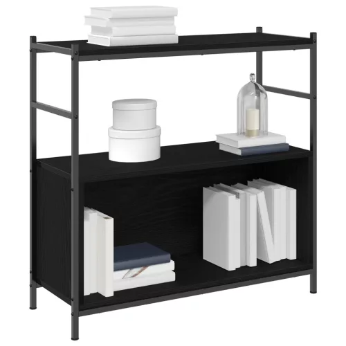  Könyvespolc Fekete Tölgy 80x30x78,5 cm Mérnöki Fa