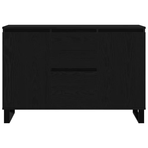  Fekete tölgyfából készült oldalszekrény 104x35x70 cm Mérnöki fa