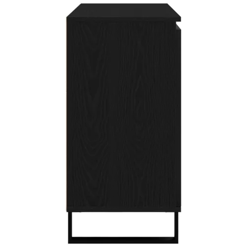  Fekete tölgyfából készült oldalszekrény 104x35x70 cm Mérnöki fa